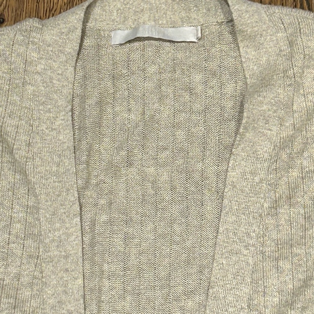 One Grey Day Ribbed Duster Cardigan Sweater - Picture 4 of 8